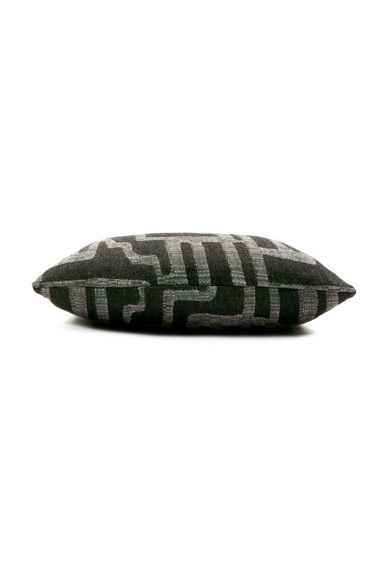 Noble Indoor & Outdoor Woven Accent Pillow, Alternate, color, Charcoal