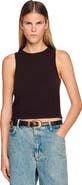 SANDRO Sleeveless fine knit vest