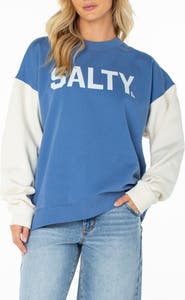 Roxy Lineup Contrast Crewneck Sweatshirt