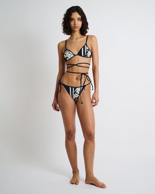 Onia Soleil Bikini Top In Deep Navy/egret