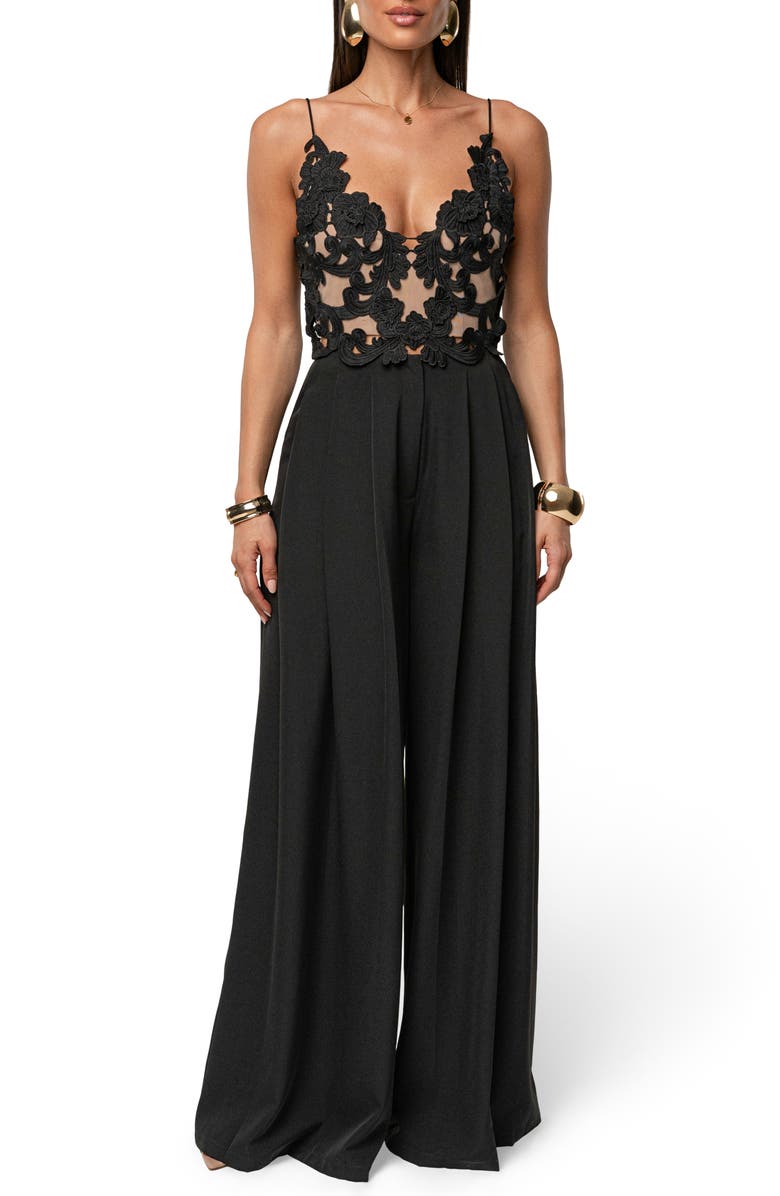 JLUXLABEL Anahi Embroidered Lace Crop Camisole, Alternate, color,