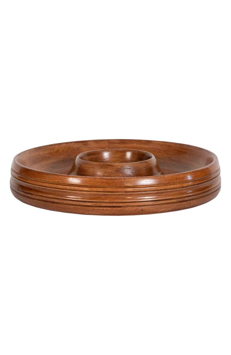 Juliska Bilbao Wood Chip & Dip Server, Alternate, color, Brown