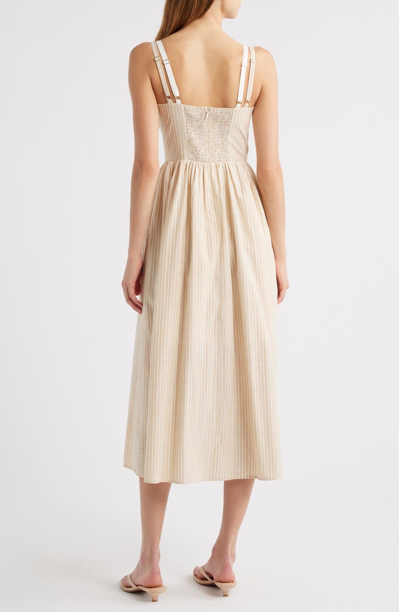 MOON RIVER Double Strap Cotton Blend A-Line Sundress, Alternate, color, 