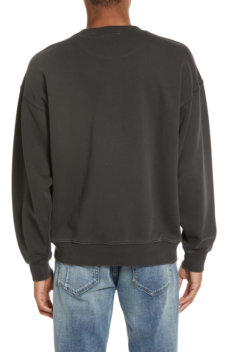 Elwood Core Oversize Crewneck Sweatshirt, Alternate, color, Vintage Black