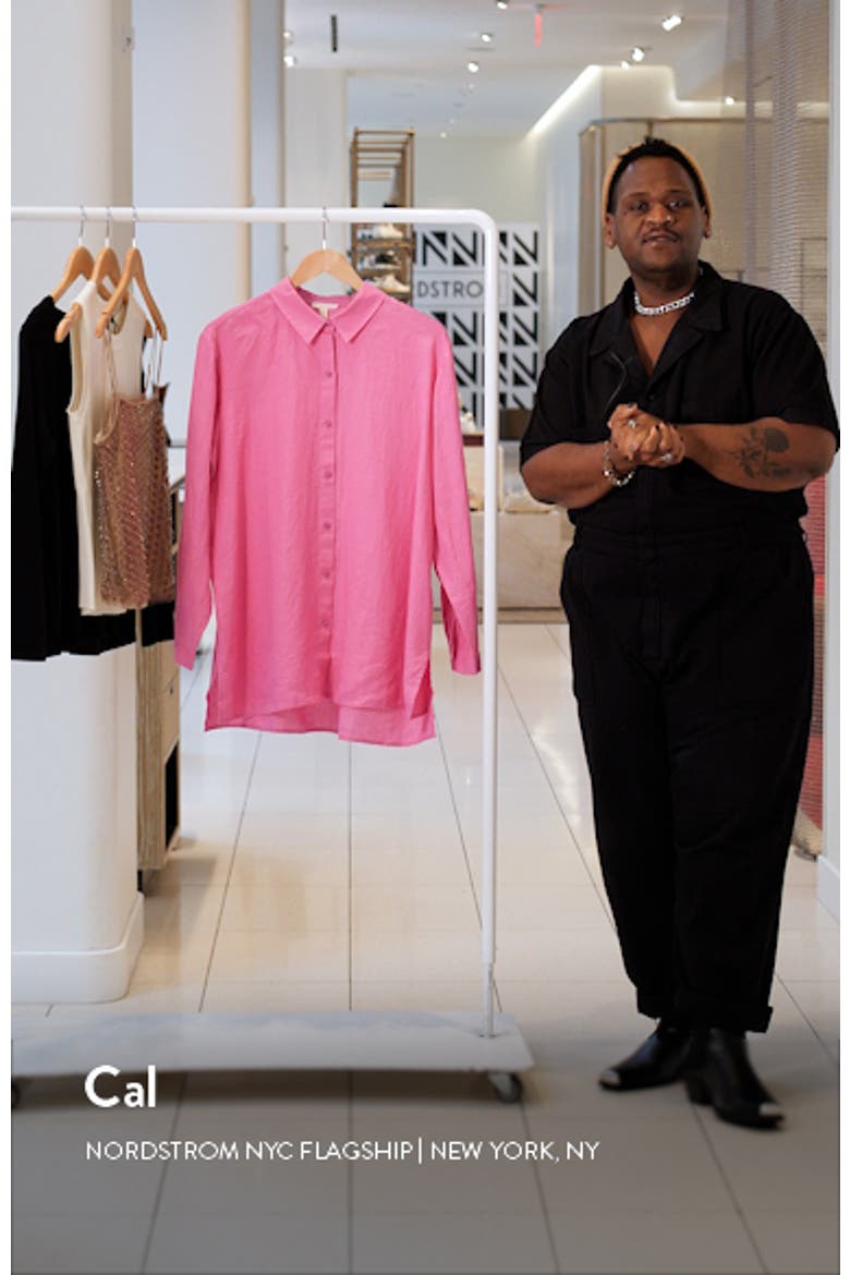 Classic Long Sleeve Organic Linen Button-Up Shirt video