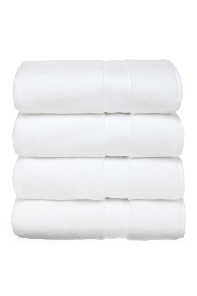 Organic Hydrocotton Set of 4 Bath Towels $140 Value, Main, color, WHITE