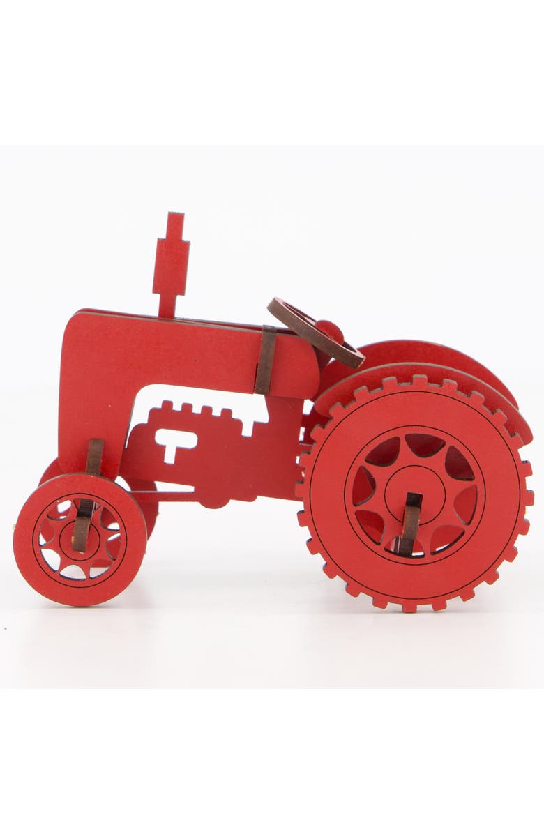 Little & Wood Woodlet Tractor, 3D Wooden Kit Set, Age 6+, Alternate, color, Multicolored