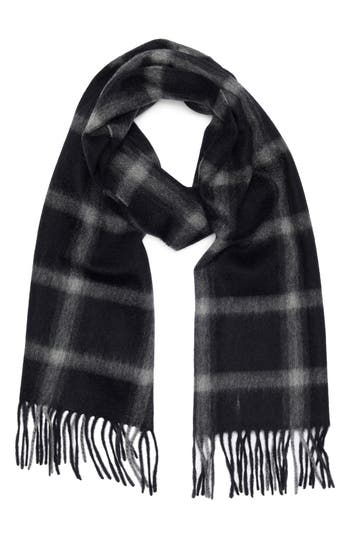 Nordstrom Rack Cashmere Fringe Scarf In Black