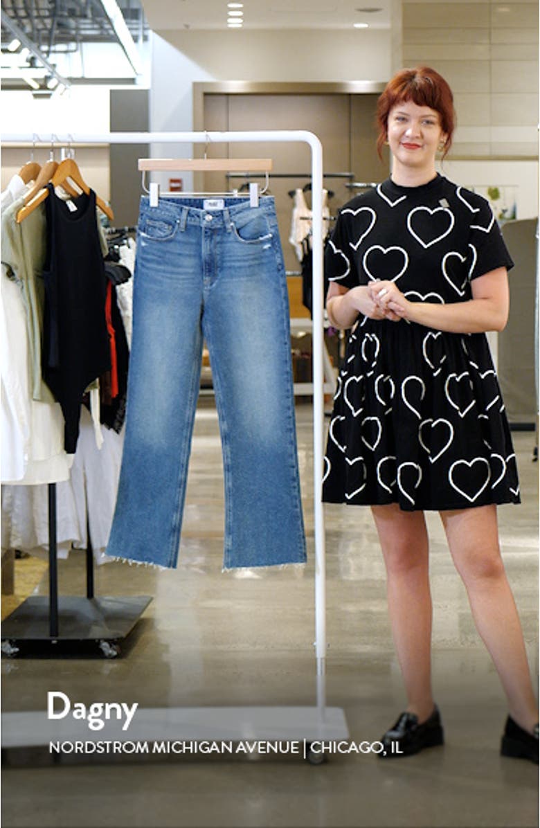 Leenah Raw Hem High Waist Ankle Wide Leg Jeans, sales video thumbnail