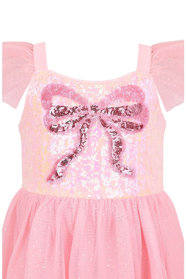 Kids' Sequin Bow Dress, Alternate, color, BLUSH
