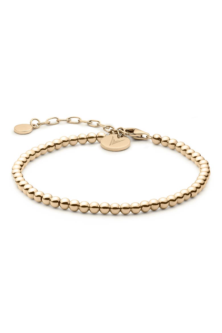 The Beaded Chain Bracelet, Main, color, GOLD