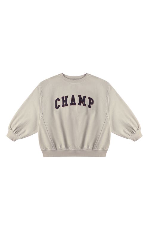Quincy Mae Champ Sweatshirt In Gray