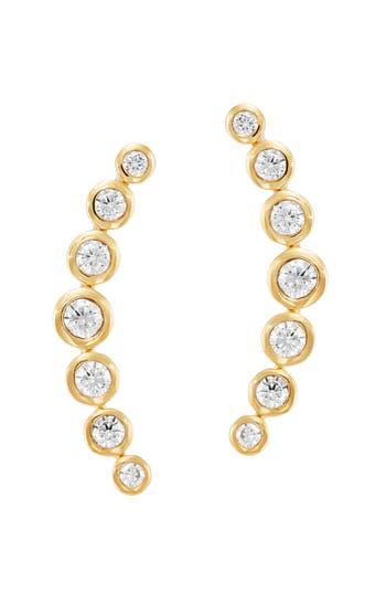 Frankie & Zoe Lab Grown Diamond Drop Earrings In Gold