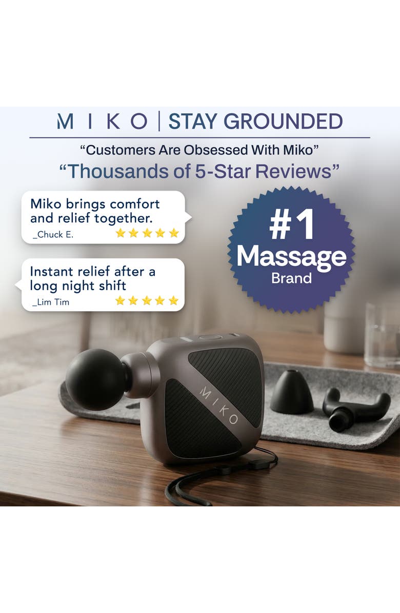 MIKO Pulse Go Pocket Massage Gun for Targeted Muscle Relief, Alternate, color, Black