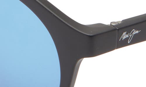 Maui Jim 50mm Round Polarized Sunglasses In Black