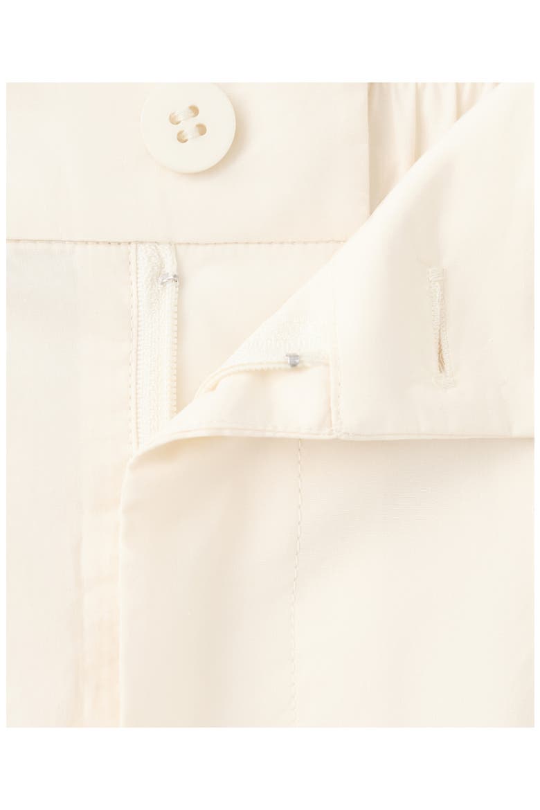 Pleated High Waist Crop Wide Leg Cotton Pants, Alternate, color, PASTEL YELLOW