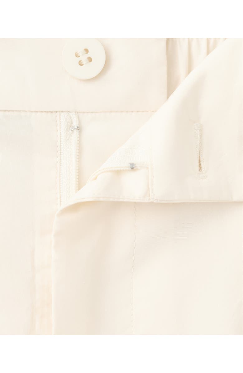 MANGO Pleated High Waist Crop Wide Leg Cotton Pants, Alternate, color, Pastel Yellow