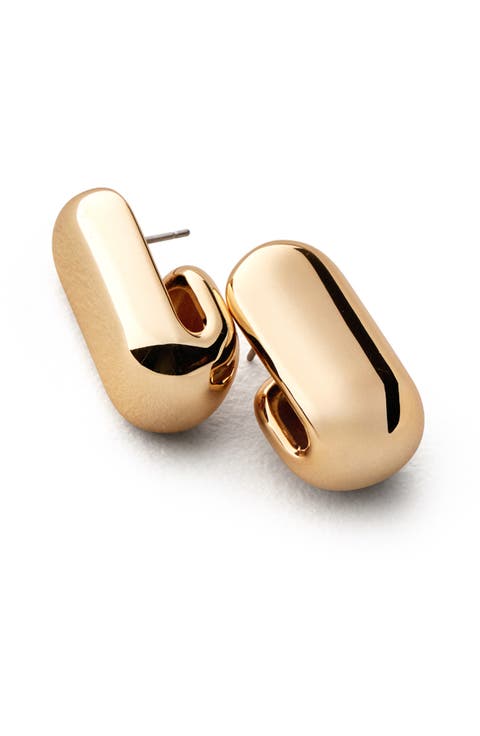 Leon 14k Gold Dipped Hoop Earrings
