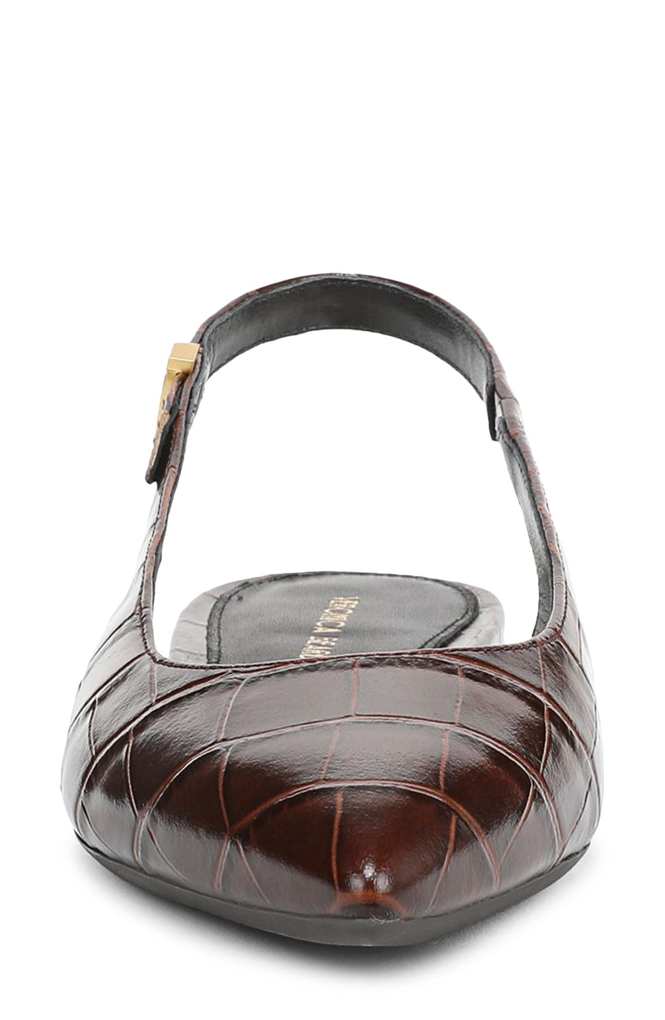 Shina Slingback Pointed Toe Flat, Alternate, color, CHOCOLATE
