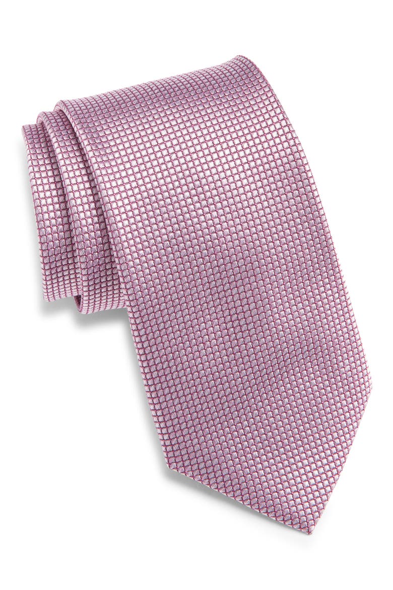 Solid Silk Tie, Main, color, LIGHT PINK