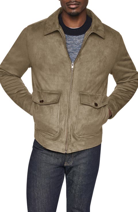 Faux Suede Trucker Jacket