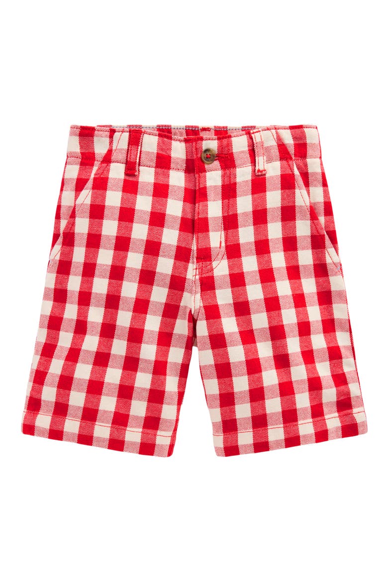Kids' Smart Check Shorts, Main, color, RED GINGHAM