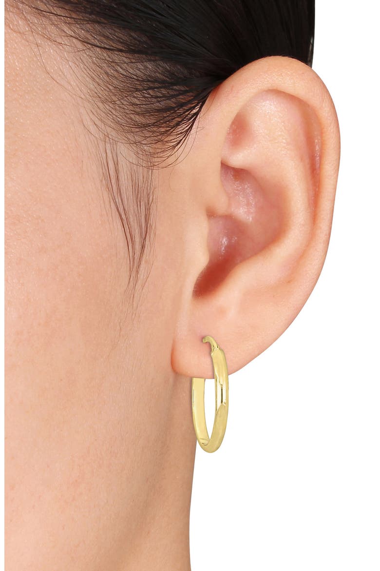 14K Gold 19mm Hoop Earrings, Alternate, color, GOLD