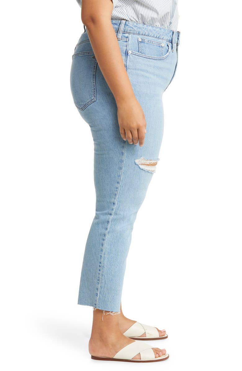 Madewell The Curvy Perfect Vintage Ripped Jeans, Alternate, color, Bradwell Wash