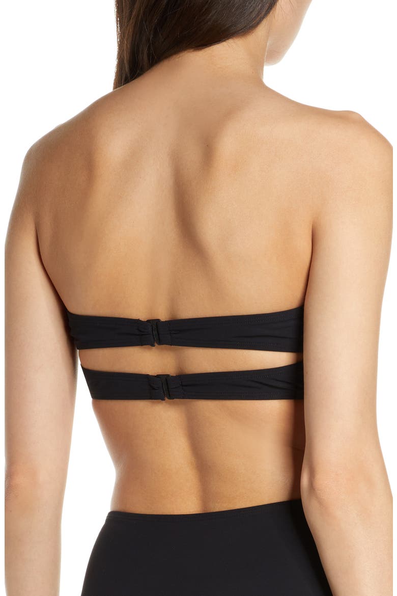 Naty Convertible Bandeau Bikini Top, Alternate, color, BLACK