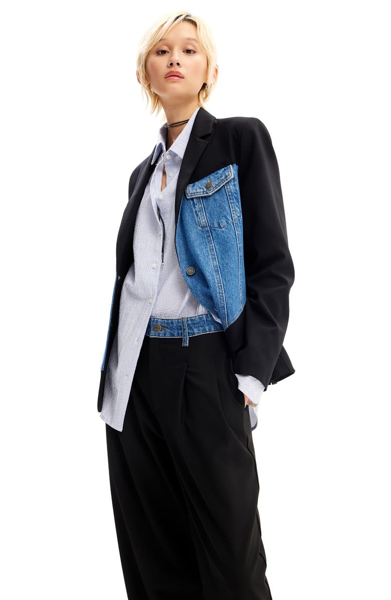 Desigual Hybrid Tailored Trousers, Alternate, color, 