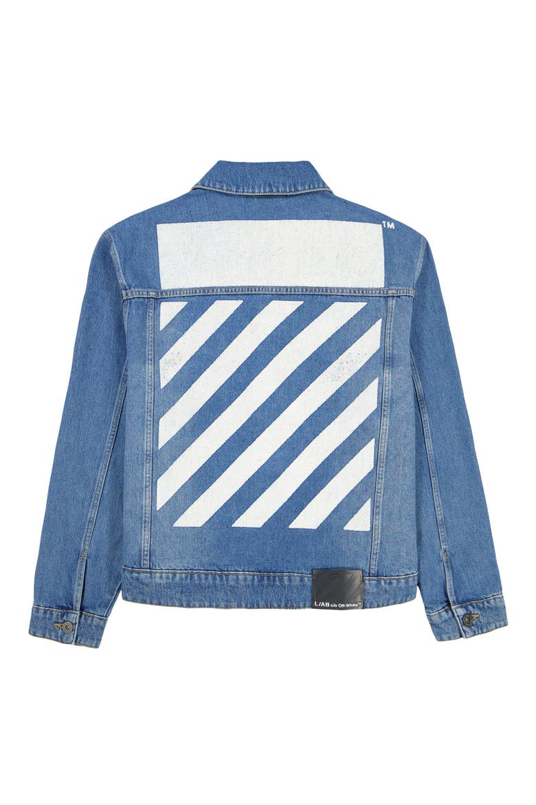 Denim Trucker Jacket, Alternate, color, STEEL INDIGO