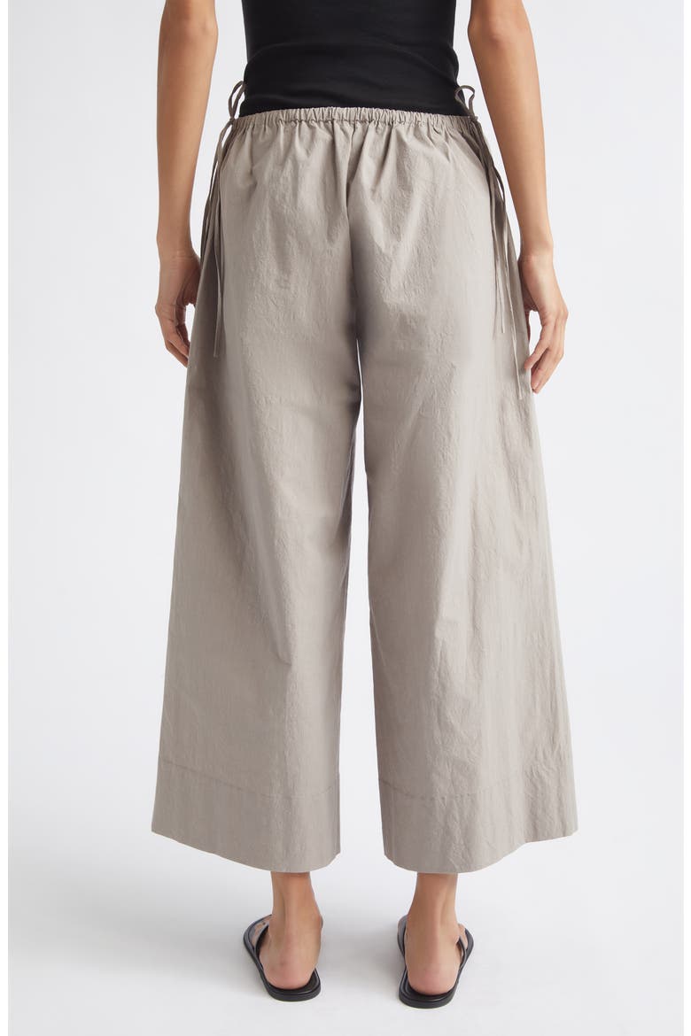 Technical Wide Leg Organic Cotton Blend Pants, Alternate, color, GREY STONE