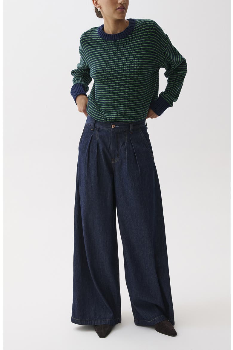 Delphine High Waist Wide Leg Jeans, Alternate, color, FORCE