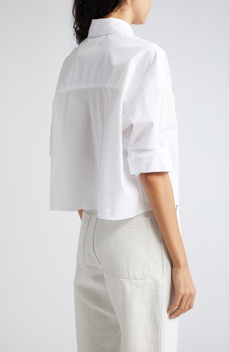 TWP Next Ex Crop Button-Up Shirt, Alternate, color, White