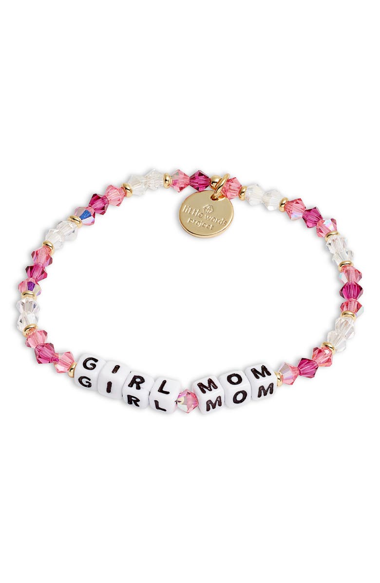 Little Words Project Girl Mom Stretch Bracelet, Main, color,