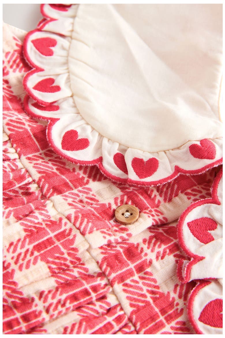 Kids' Gingham Embroidered Dress, Alternate, color, PINK