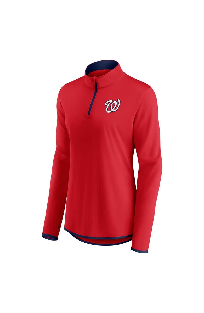 FANATICS Women's Fanatics Branded Red Washington Nationals Corner Quarter-Zip Top, Alternate, color, Red