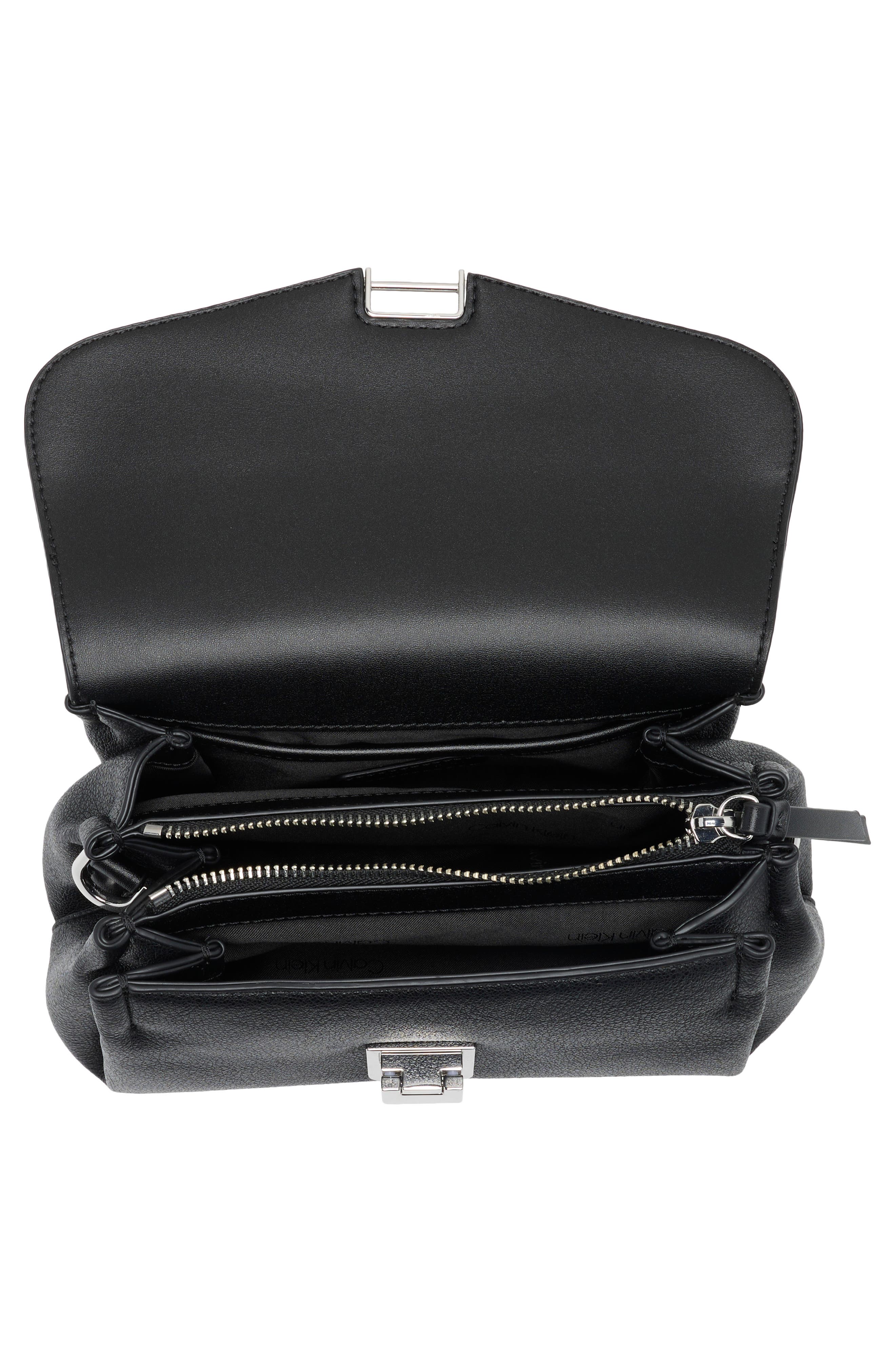 Calvin Klein Kala Crossbody Bag, Alternate, color, Black/ Silver