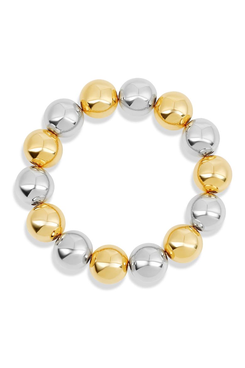 Beaded Ball Stretch Bracelet, Main, color, GOLD/MULTI