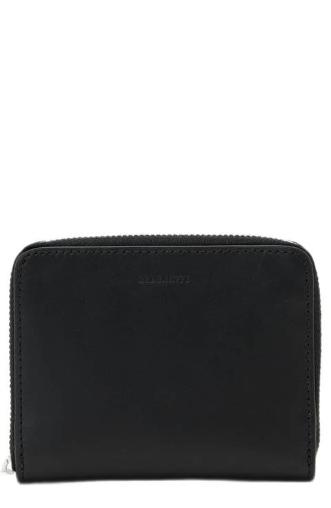 Lena Hex Leather Zip Wallet