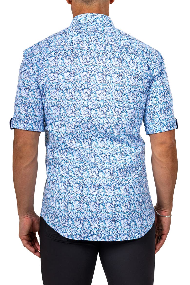 Galileo Marthy Short Sleeve Button-Up Shirt, Alternate, color, WHITE