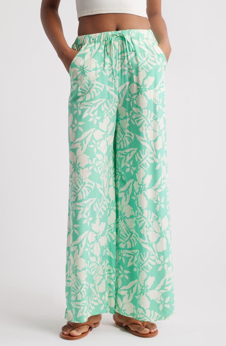 Rip Curl Sun to Sea Wide Leg Pants, Main, color, Green