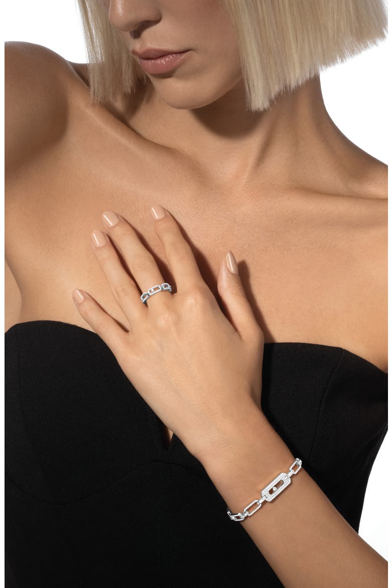 Move Uno Diamond Link Ring, Alternate, color, WHITE GOLD
