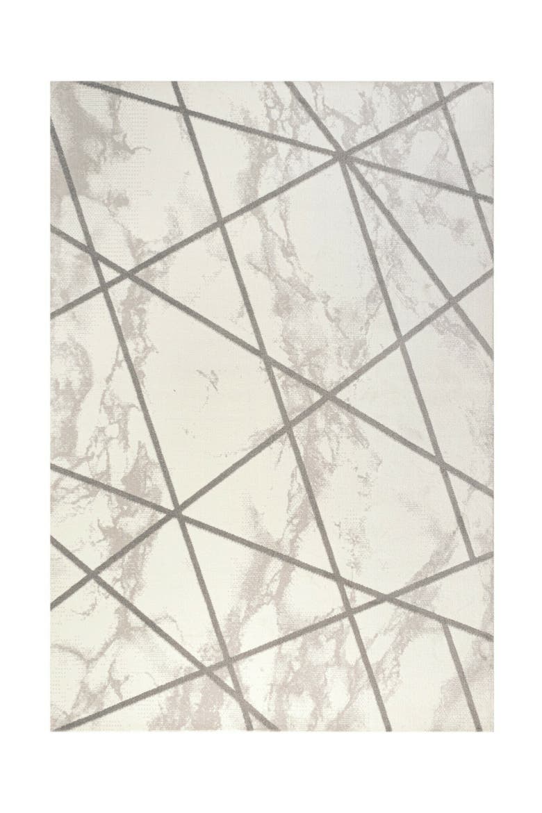 Patras Modern Geometric Marbled Area Rug, Alternate, color, Ivory/Gray