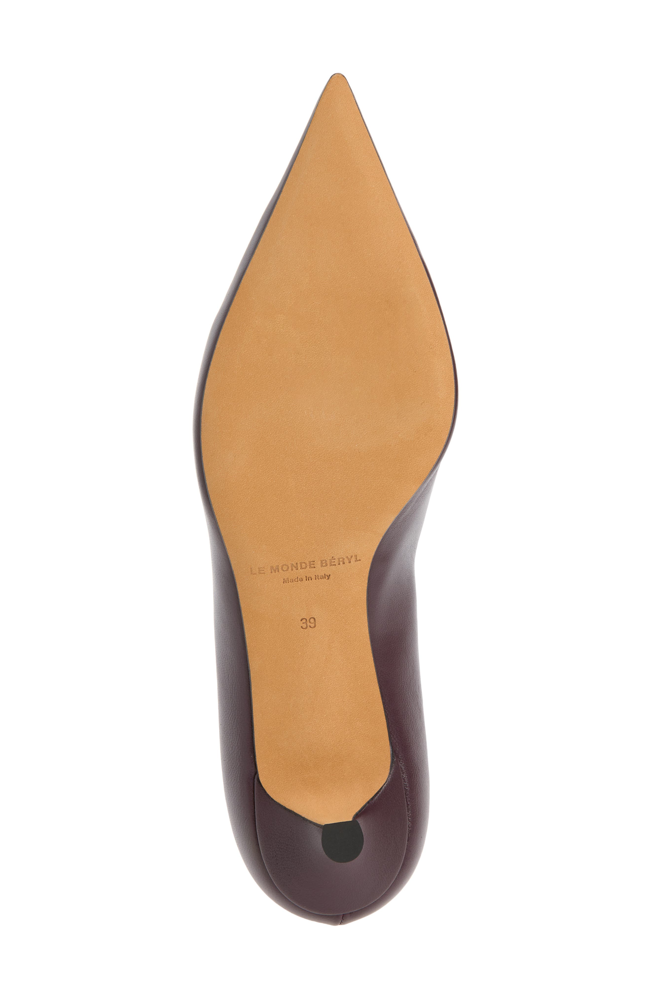 Babouche Kitten Heel Pointed Toe Pump, Alternate, color, PLUM