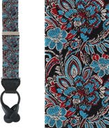 Trafalgar Enzo Exploded Floral Silk Button End Suspenders