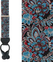 Trafalgar Enzo Exploded Floral Silk Button End Suspenders