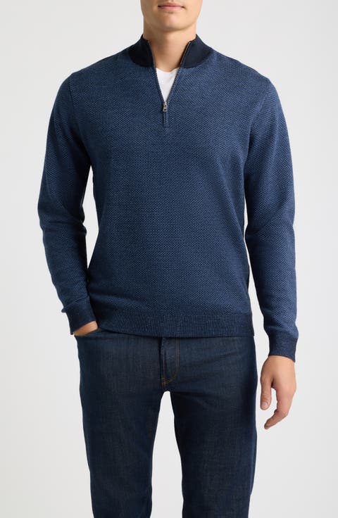 Crown Crafted Ashland Quarter-Zip Merino Wool Sweater