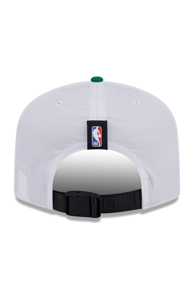 Men's New Era White/Kelly Green Boston Celtics 2025 NBA Draft On-Stage Nylon 19TWENTY Adjustable Hat, Alternate, color, White