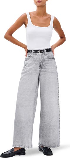 Miramar Sofie High Waist Ankle Wide Leg Terry Sweatpant Jeans